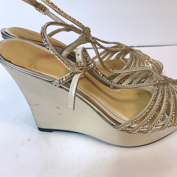 Caparros Bristol Gold OpenToe Wedge Heel - Picture 11 of 16
